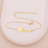Personalized Cross Name Bracelet for Women