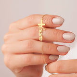 Personalized Cross Name Bracelet for Women