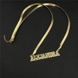 Snake Chain Stainless Steel Necklace Personalized Bead Choker Pendant Jewelry