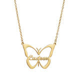 Personalized Letter Butterfly Necklace for Women