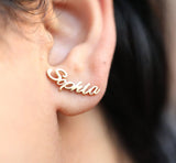 Custom Name Stud Earrings - Personalized Minimalist Jewelry
