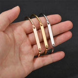 Stainless Steel ID Bracelet Bangles for Women