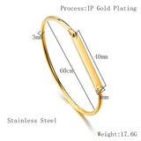 Stainless Steel ID Bracelet Bangles for Women