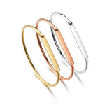 Stainless Steel ID Bracelet Bangles for Women