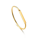 Stainless Steel ID Bracelet Bangles for Women