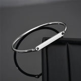 Stainless Steel Name ID Cuff Bracelet for Women