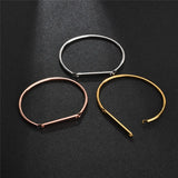 Stainless Steel Name ID Cuff Bracelet for Women