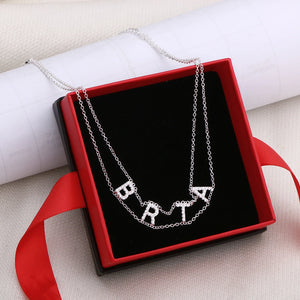 Crystal Name Necklace Personalize Choker Necklace Women Pendant