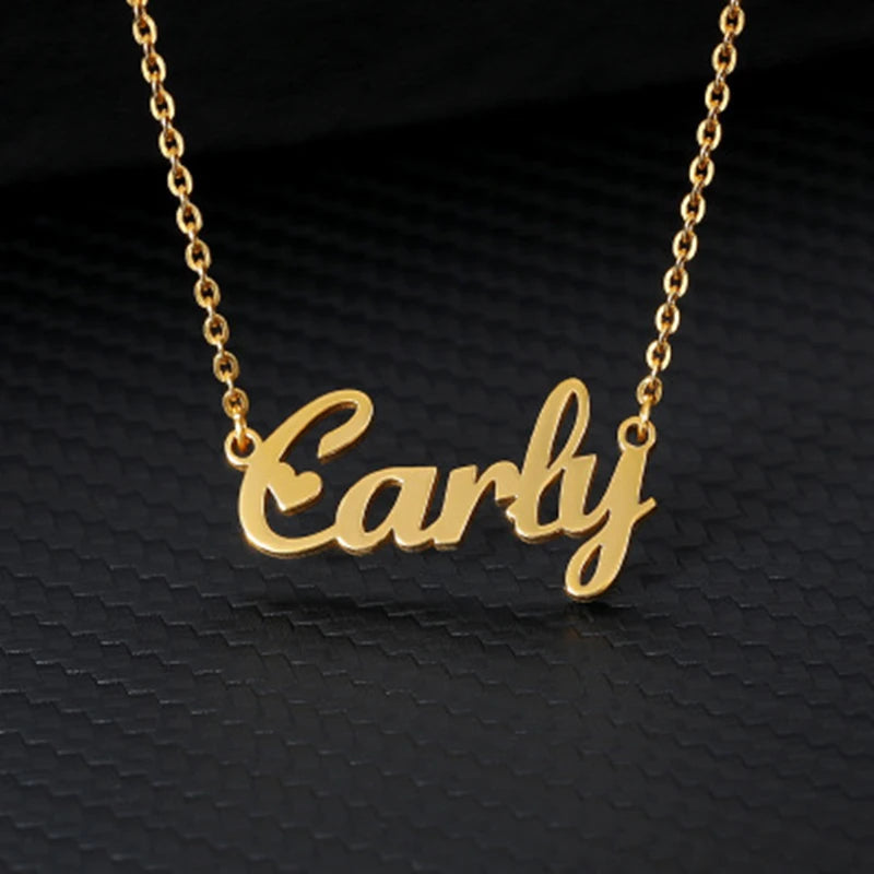 Custom Name Necklace Personalized Jewelry Stainless Steel Pendant