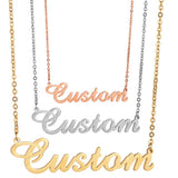 Custom Name Necklace Personalized Jewelry Stainless Steel Pendant