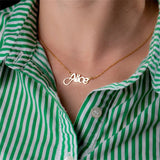 Name Necklace Stainless Steel Personalized Name Plate Jewelry Pendant