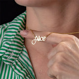 Name Necklace Stainless Steel Personalized Name Plate Jewelry Pendant