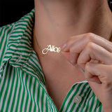 Name Necklace Stainless Steel Personalized Name Plate Jewelry Pendant