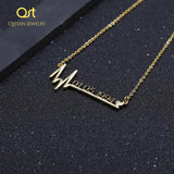 Heartbeat Necklace Lockbone Chain Pendant Necklace Female Retro Jewelry