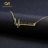 Heartbeat Necklace Lockbone Chain Pendant Necklace Female Retro Jewelry