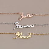 Jennifer Name Necklace Stainless Steel Choker Letter Pendant Gift