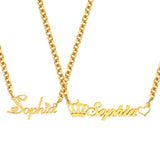 Name Necklace Pendant Stainless Steel Heart Personalized Women Birthday Gift