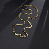 Crystal Butterfly Name Necklace Zircon Nameplate Chain