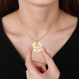 Personalised Birthstone Name Necklace Gold Plated Jewelry