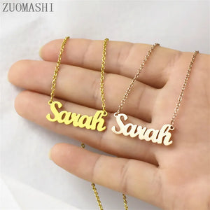 Name Necklace Personalized Stainless Steel Charm Your Name Sarah BRIDESMAID
