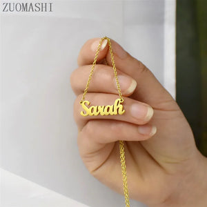 Name Necklace Personalized Stainless Steel Charm Your Name Sarah BRIDESMAID