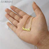 Name Necklace Personalized Stainless Steel Charm Your Name Sarah BRIDESMAID