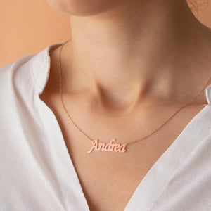 Name Necklace, Stainless Steel, Plated, Valentine's Gift