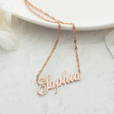 Name Necklace Singapore Chain Custom, Stainless Dainty Personalized Necklace