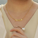 Stainless Steel Name Necklace for Girls Personalized Letter Necklace