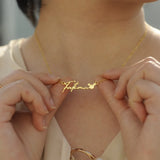 Stainless Steel Name Necklace for Girls Personalized Letter Necklace