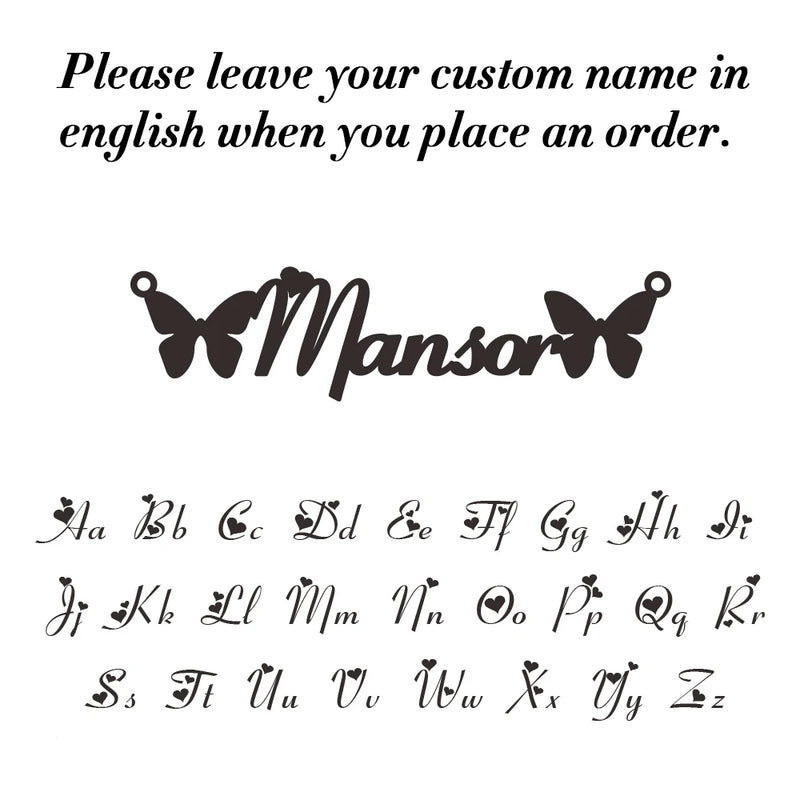 Stainless Steel Name Necklace for Girls Personalized Letter Necklace