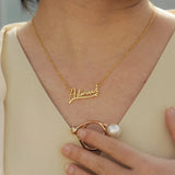 Stainless Steel Name Necklace for Girls Personalized Letter Necklace