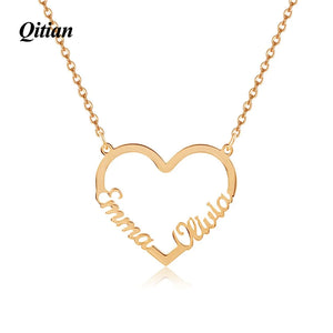 Stainless Steel Love Heart Necklace Personalized For Women