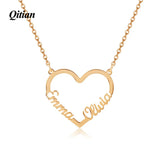 Stainless Steel Love Heart Necklace Personalized For Women