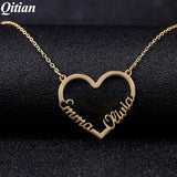 Stainless Steel Love Heart Necklace Personalized For Women