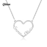 Stainless Steel Love Heart Necklace Personalized For Women