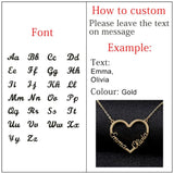 Stainless Steel Love Heart Necklace Personalized For Women
