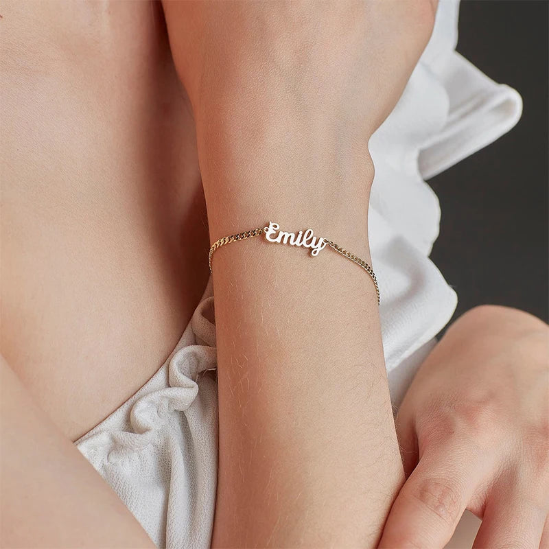 Customized Stainless Name Bracelet