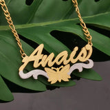 Custom Name 3D Pendant Necklace 18K Plated Stainless Steel Chain