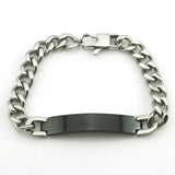 Nameplate Bracelets Men Stainless Steel Charm Bracelet