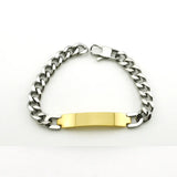 Nameplate Bracelets Men Stainless Steel Charm Bracelet