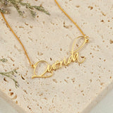 Nameplate Necklace Stainless Steel Box Chain Personalized Pendant Necklace
