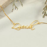 Nameplate Necklace Stainless Steel Box Chain Personalized Pendant Necklace