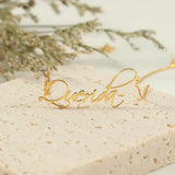 Nameplate Necklace Stainless Steel Box Chain Personalized Pendant Necklace