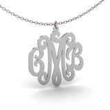 3 Initial Maxi Necklace Personalized Nameplate Jewelry Choker