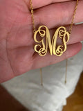 3 Initial Maxi Necklace Personalized Nameplate Jewelry Choker