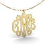 3 Initial Maxi Necklace Personalized Nameplate Jewelry Choker