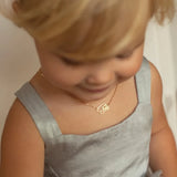 Girls Nameplate Necklace Personalized Letter Pendant Stainless Steel Jewelry