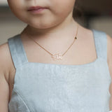 Girls Nameplate Necklace Personalized Letter Pendant Stainless Steel Jewelry