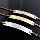 Personalized Nameplate Bracelet - Stainless Steel Jewelry